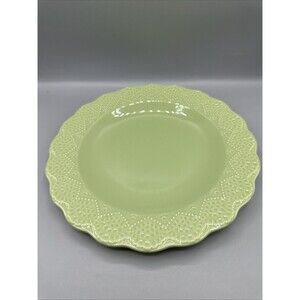 Cracker Barrel Berries Mint Green Serving Plate Dish Scalloped Edge 11.25"